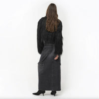 PINKO Black Cotton Skirt