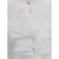 Balmain Poplin ruffle Shirt