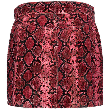 PINKO Red Cotton Skirt