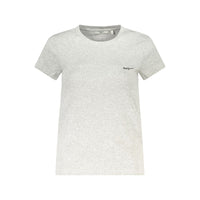Pepe Jeans Gray Cotton Tops & T-Shirt