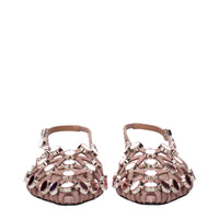 The Attico Pink Leather Ballet Flats