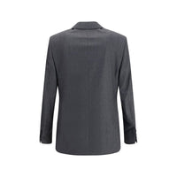 Ami Paris Double-breasted Blazer in Virgin Wool