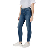 Armani Exchange Blue Cotton Skinny Jean