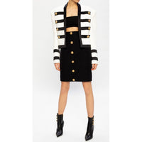 Balmain White Viscose Suits & Blazer