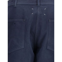 Margiela Blu Cotton Trousers