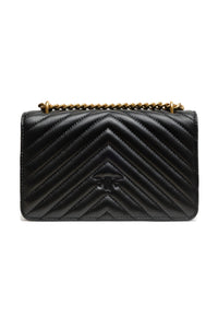 PINKO Black Mini Love Bag One Chevron