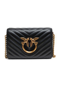 PINKO Black Love Click Mini Sheep nappa Chevron