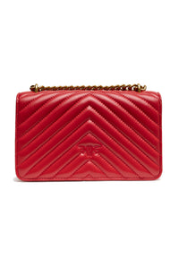 PINKO Red Mini Love Bag One Chevron