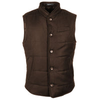 Made in Italy Brown Wool Sleveless Jacket
