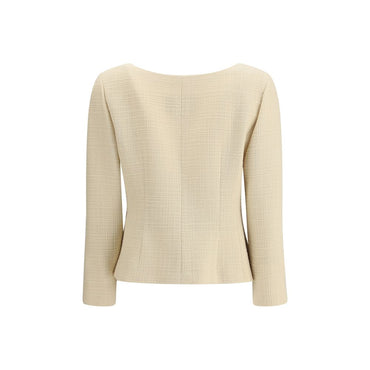Valentino Short Jacket in Plain Wool Tweed
