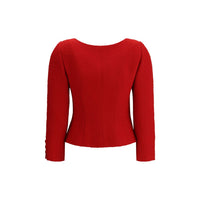Valentino Short Jacket in Plain Wool Tweed