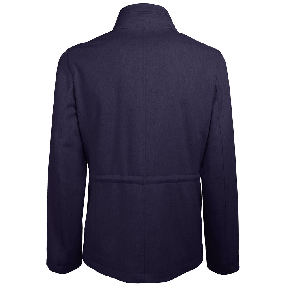 Made in Italy Blue Wool Coat