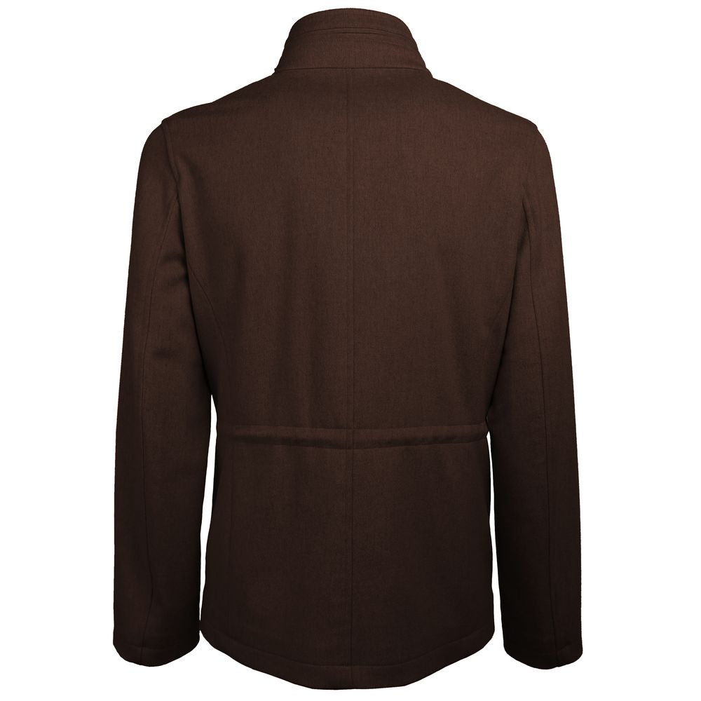 Made in Italy Brown Wool Men's Jacket