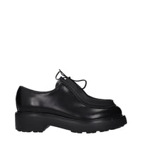 Prada Black Leather Oxfords And Derbies