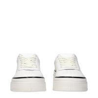 Jil Sander White Leather Platform Sneakers