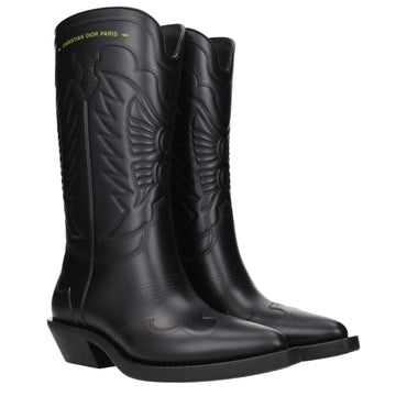 Christian Dior Black Leather Ankle Boots