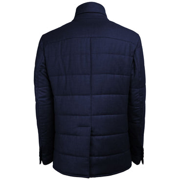 Made in Italy Blue Wool Jackets & Coat