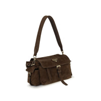 Prada Explore medium Suede Shoulder Bag