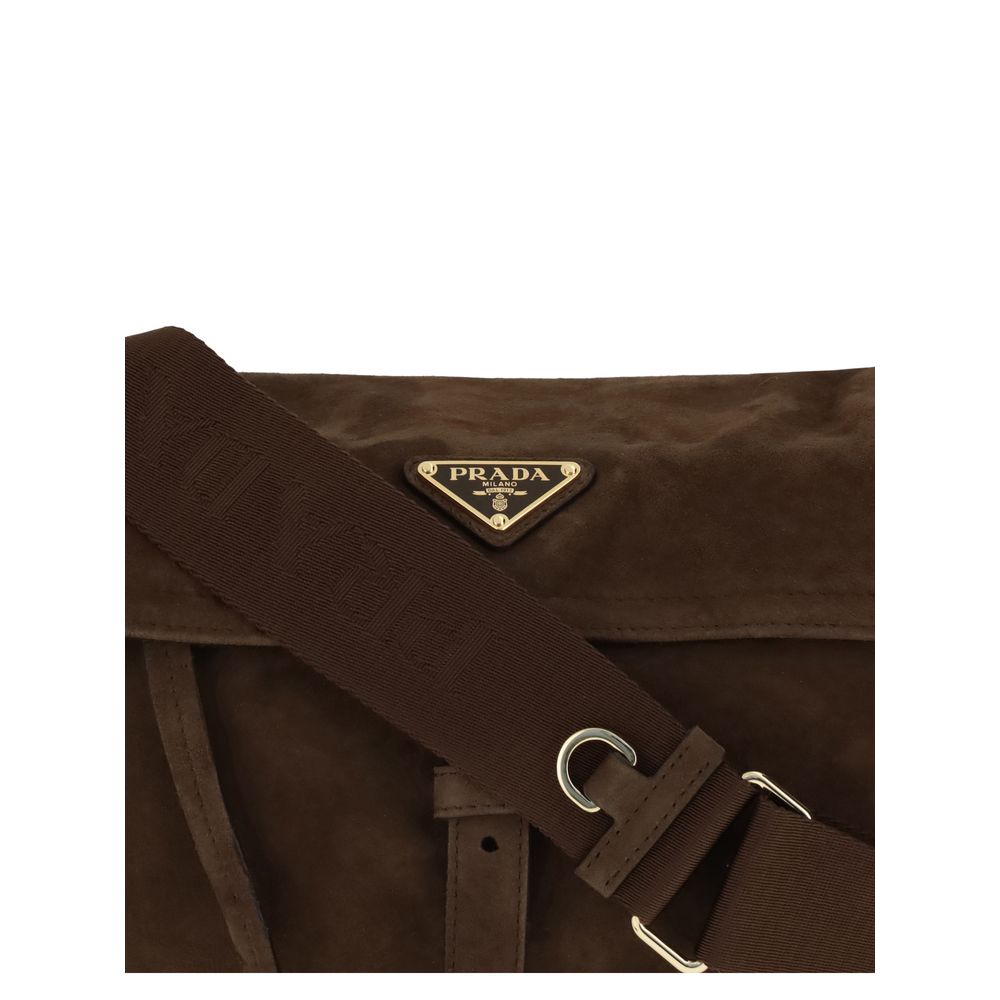 Prada Explore medium Suede Shoulder Bag