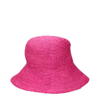 Max Mara Pink Raffia Bucket Hats