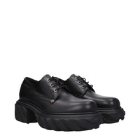 Off-White Black Leather Oxfords And Derbies