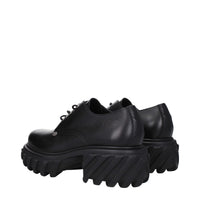 Off-White Black Leather Oxfords And Derbies