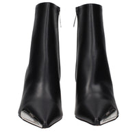 Off-White Black Leather Ankle Boots