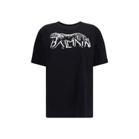 Balmain T-shirt with Leopard Print