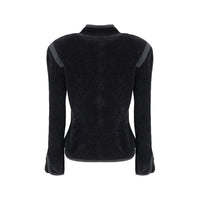 Giorgio Armani Silk Blazer with decorative metal shank buttons