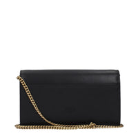PINKO Black Leather Clutch Bags