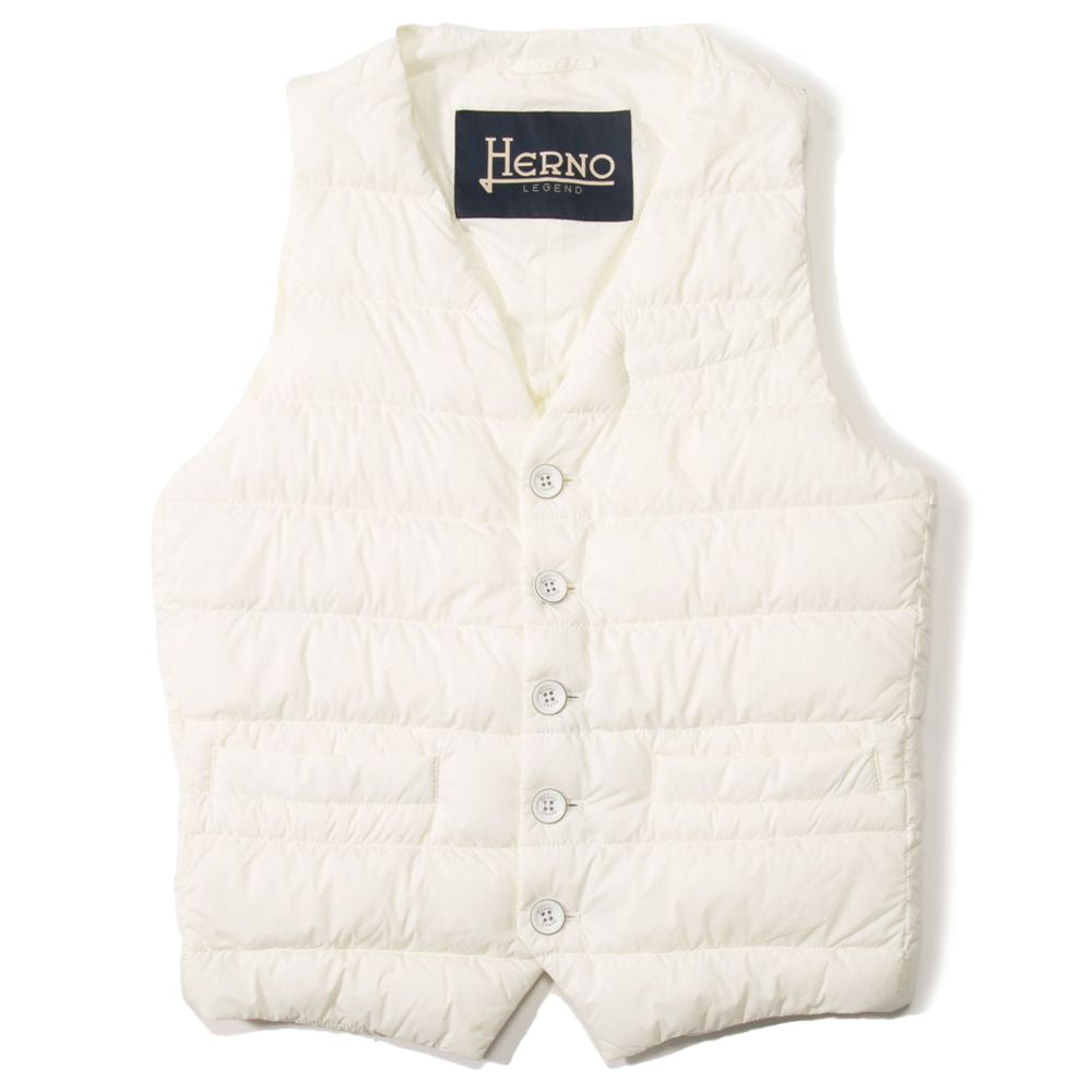 Herno White Polyamide Sleveless Jacket