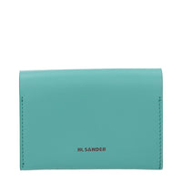 Jil Sander Green Leather Cardholder