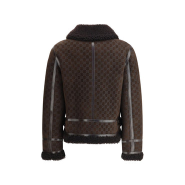 Gucci Leather Jacket with GG motif