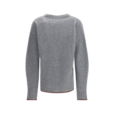 Gucci Ribbed Knit Wool Cardigan