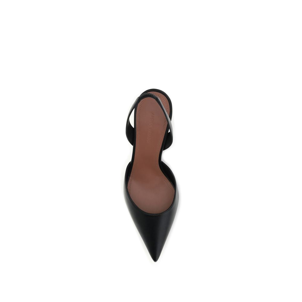 Amina Muaddi Holli Décolleté - high heel black pump shoes