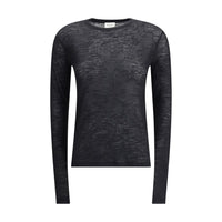 Saint Laurent Short-sleeved T-shirt in Cashmere and Silk