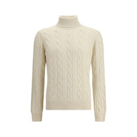 Aragona Cashmere White Cashmere Turtleneck