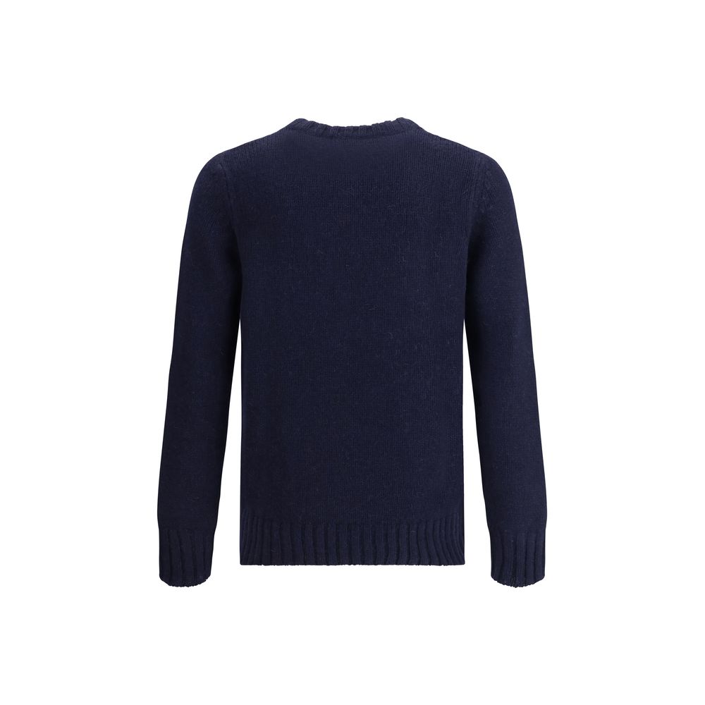 Aragona Cashmere Blue Merino Wool Sweatshirt