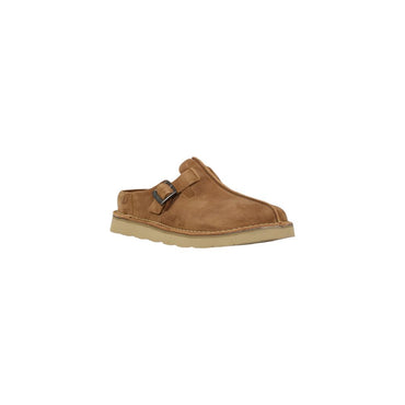 Clarks Beige Suede Leather Clogs