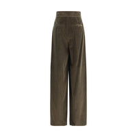 Max Mara Wide-Leg Velvet Pants