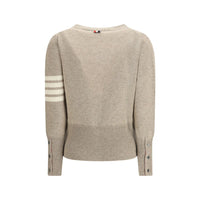 Thom Browne Jersey Stitch Shetland Wool 4-Bar Cardigan