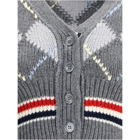 Thom Browne Argyle V-Neck Cardigan