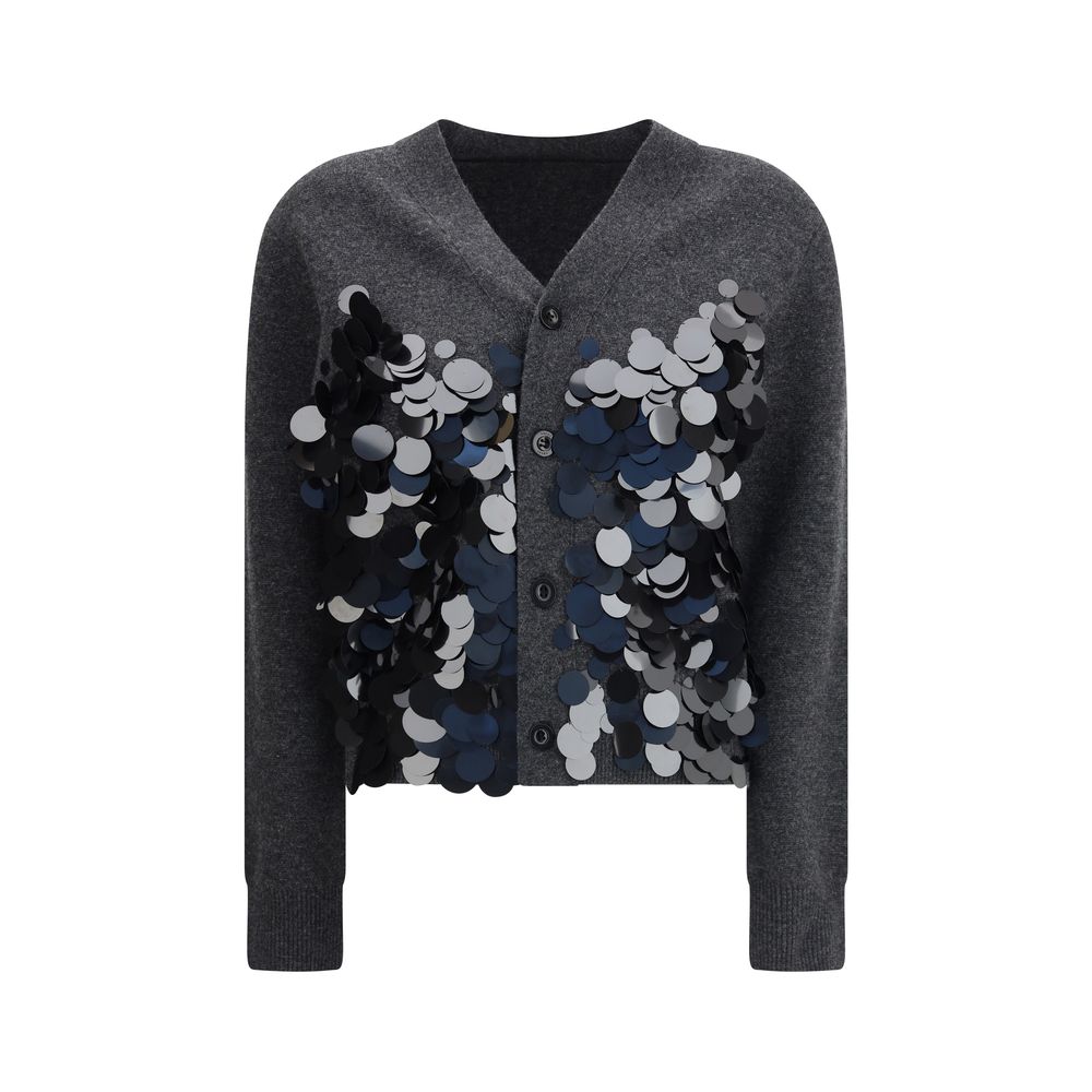 Sacai Sequined Wool Cardigan