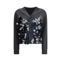 Sacai Sequined Wool Cardigan