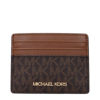 Michael Kors Brown Fabric Cardholders