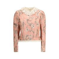 Chloé Fitted Jacket in jacquard taffeta and lace
