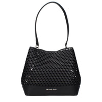 Michael Kors Black Leather Shoulder Bags