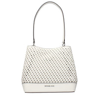 Michael Kors White Leather Shoulder Bags
