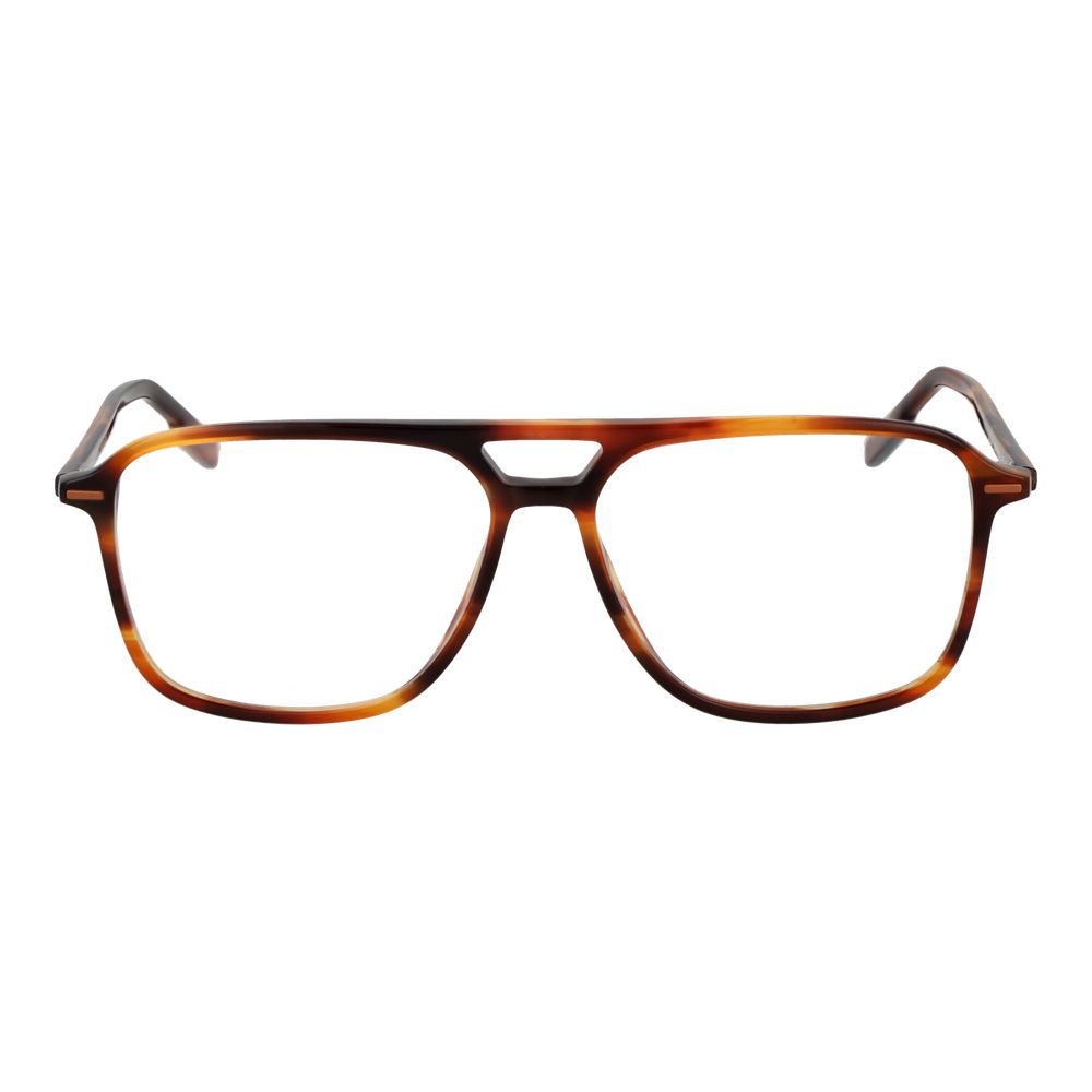 Ermenegildo Zegna Brown Men Glasses Frame