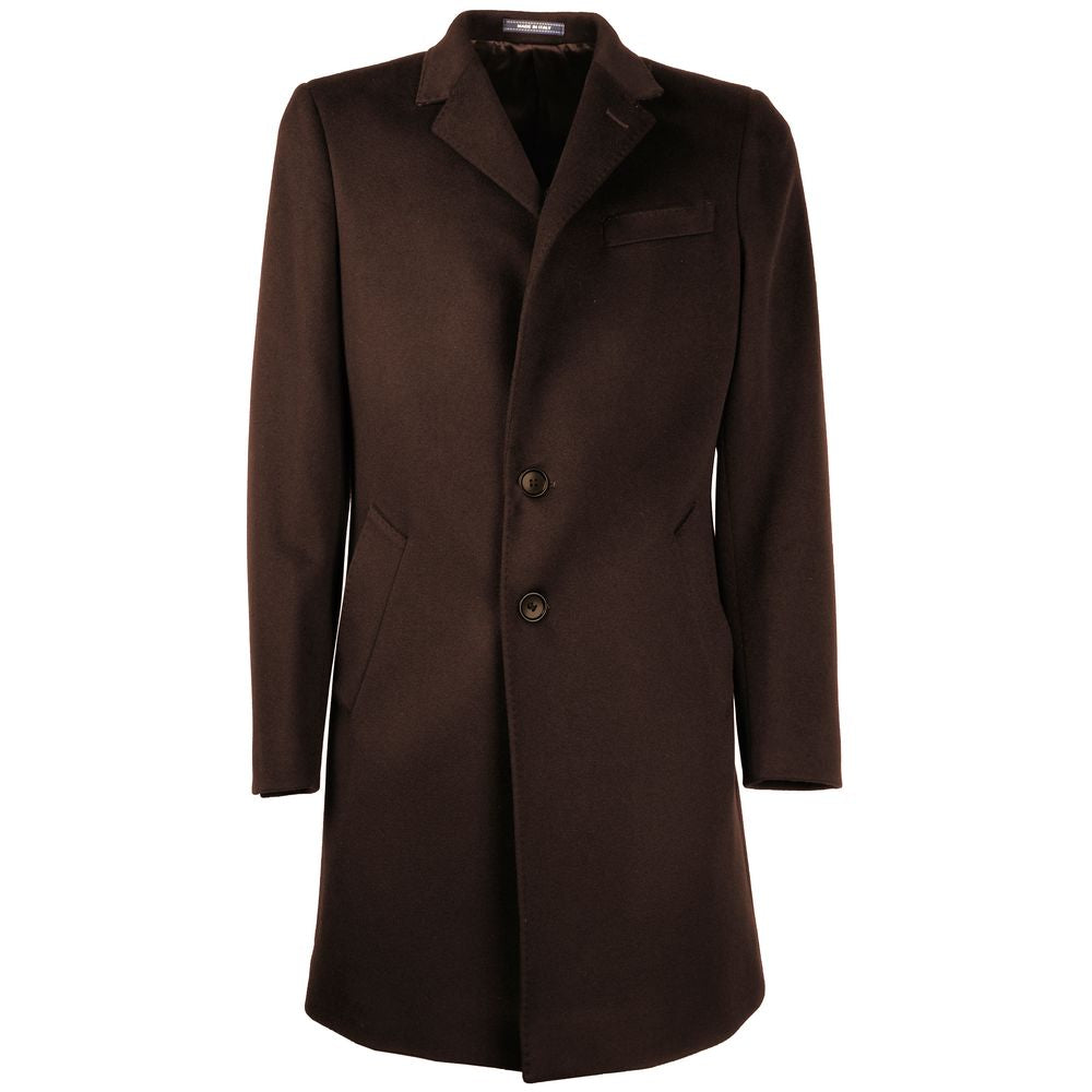 Made in Italy Brown Wool Coat